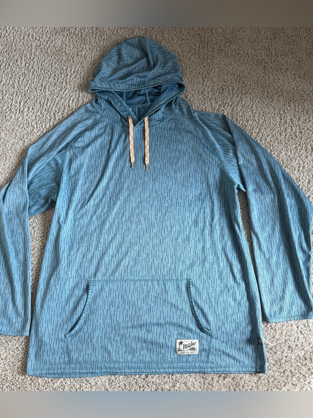 Howler Bros Deluge Camo Pacific Blue Lightweight Hoodie